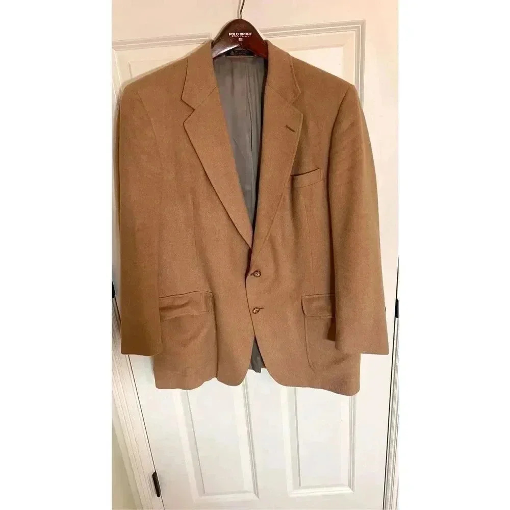 Vintage David Benjamin Men’s Medium Tan 100% Wool Camel Hair Sports Coat Blazer‎